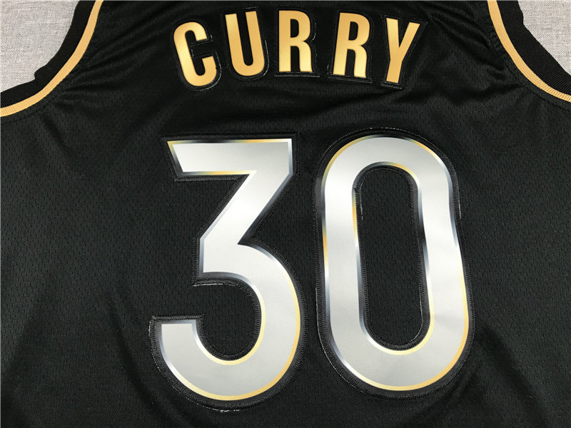Men's Golden State Warriors Stephen Curry Fanatics Branded Black Swingman Jersey1