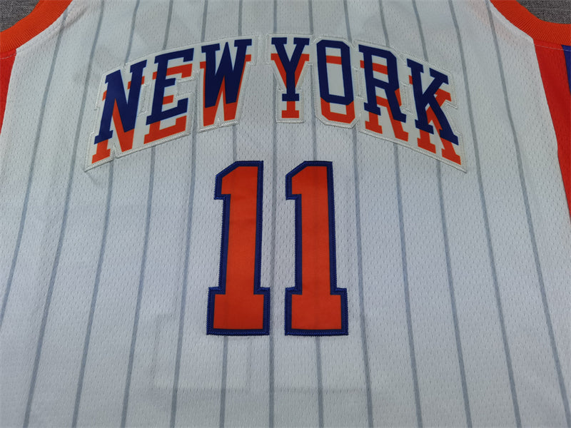 Men's New York Knicks Jalen Brunson #11 White 2024/25 Game Jersey - City Edition