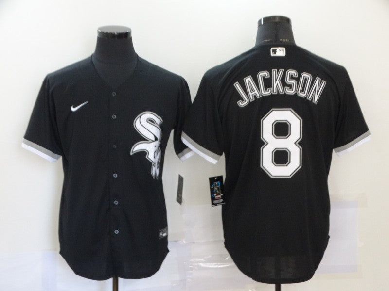 Men's Chicago White Sox Bo Jackson #8 Black Replica Baseball Jersey1