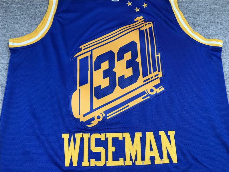 Men's Golden State Warriors James Wiseman #33 Blue Swingman Player Jersey1