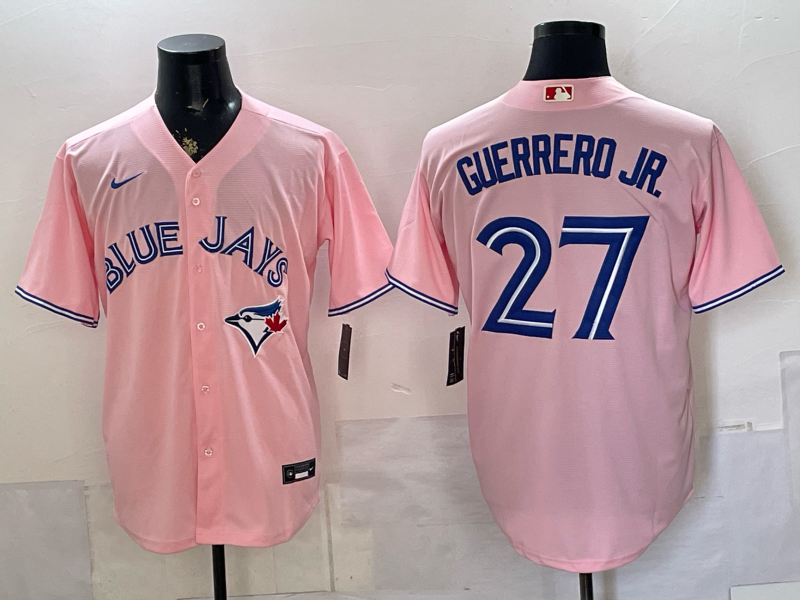 Men's Toronto Blue Jays Vladimir Guerrero Jr. #27 Pink Replica Player Jersey