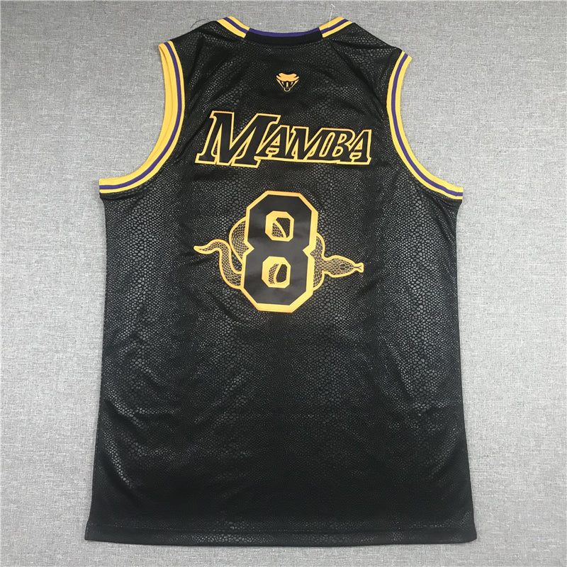 Men's Los Angeles Lakers #8-24 NBA Black Mamba Swingman Jersey1