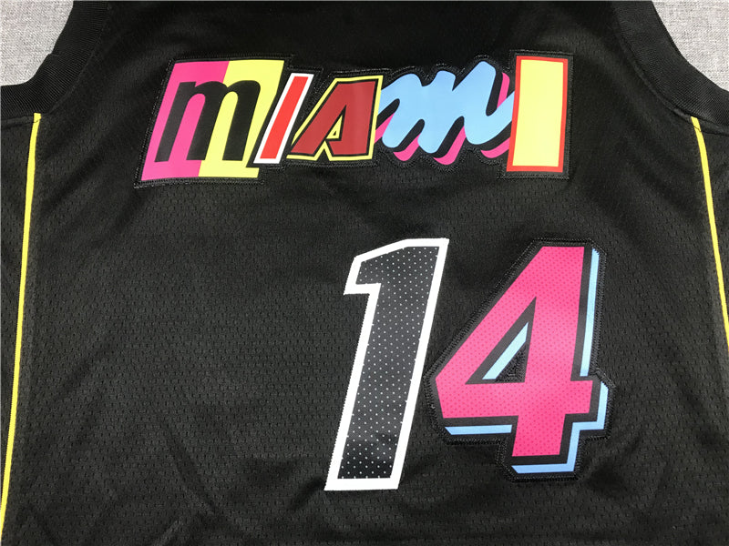 Men's Miami Heat Tyler Herro #14 Black Swingman Player Jersey1 - City Edition