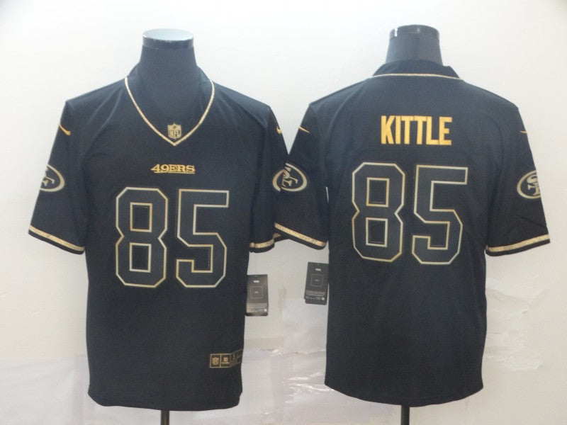 Men's San Francisco 49ers George Kittle #85 Black Alternate Game Player Jersey2