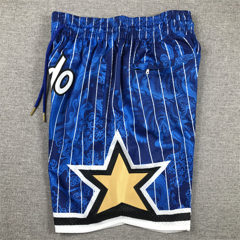 Men's Orlando Magic Tiger Year Limited Edition Blue Basketball Shorts1