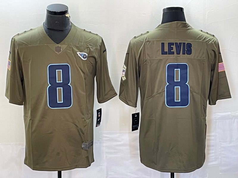 Men's Tennessee Titans Will Levis #8 Brown Game Player Jersey1