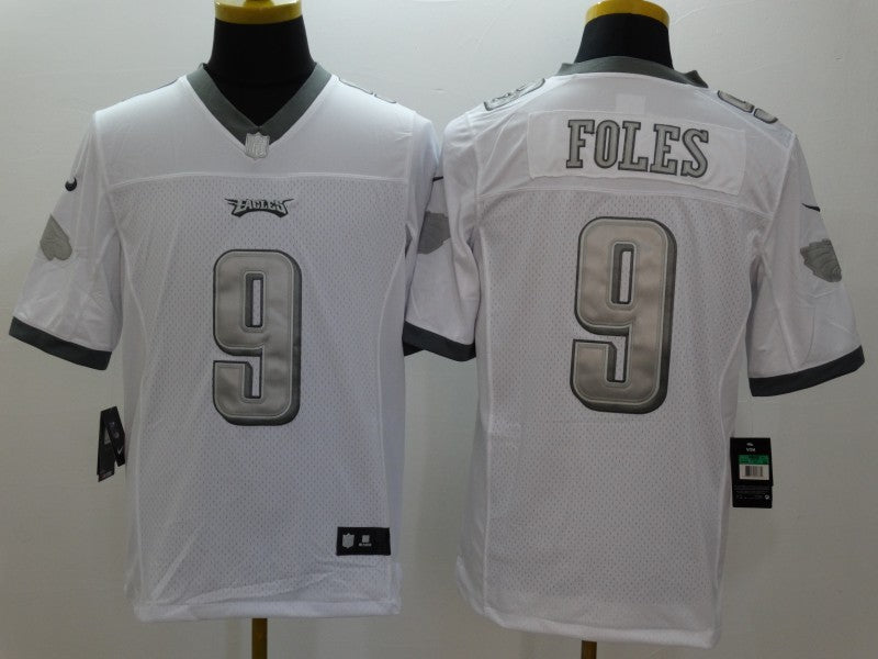 Men's Philadelphia Eagles Nick Foles #9 White Game Player Jersey1