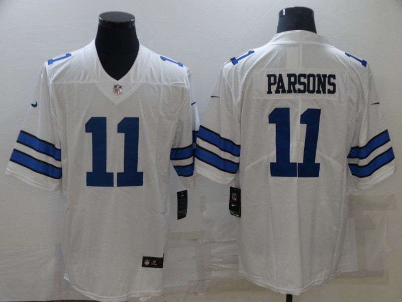 Men's Dallas Cowboys Micah Parsons #11 White Custom1 Game Jersey1