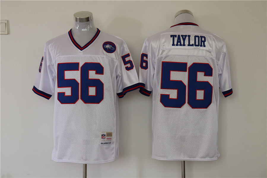 Men's New York Giants Lawrence Taylor Mitchell & Ness White Legacy Replica Jersey1