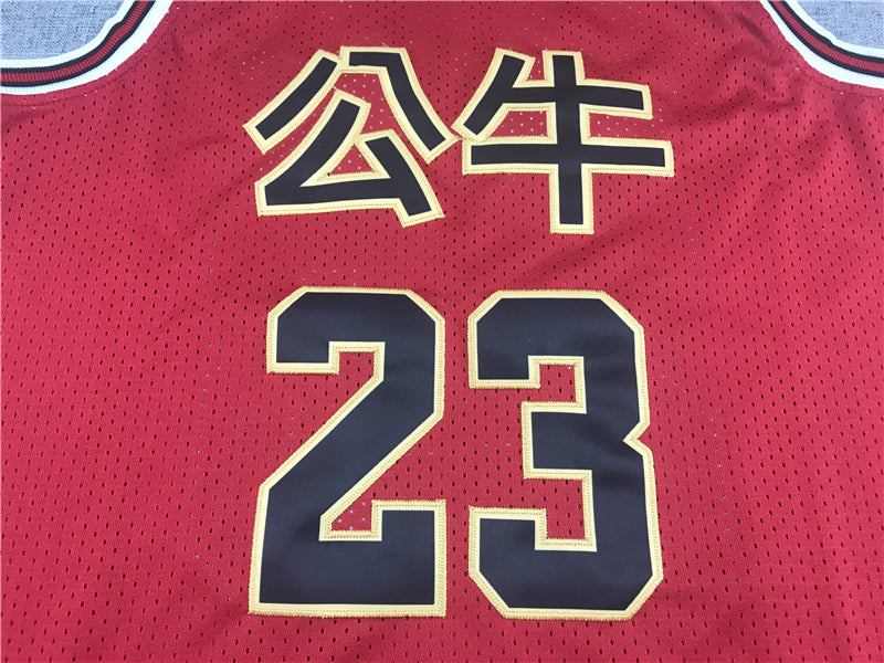 Men's Chicago Bulls Michael Jordan Red Hardwood Classics Jersey1 Chinese Edition