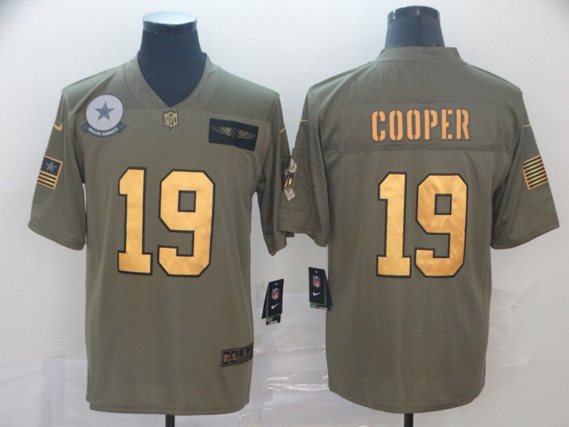 Men's Dallas Cowboys Amari Cooper #19 Brown Game Player Jersey1