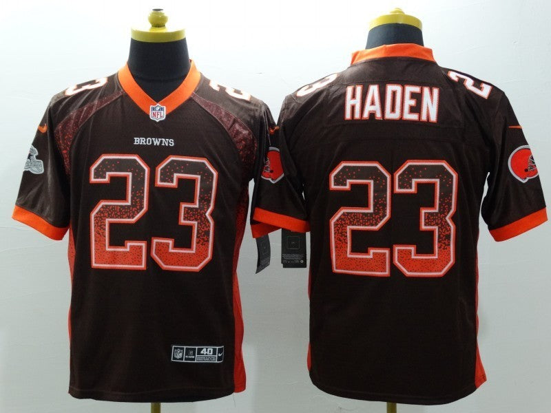 Men's Cleveland Browns Joe Haden #23 Brown Game Jersey1