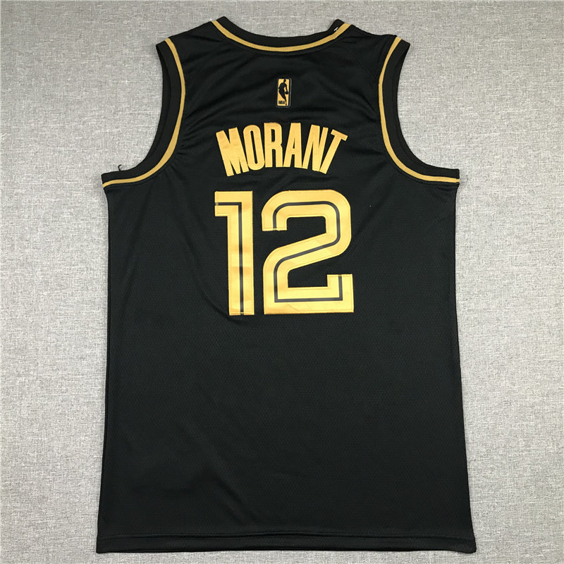 Men's Memphis Grizzlies Ja Morant #12 Black Replica Fast Break Jersey1