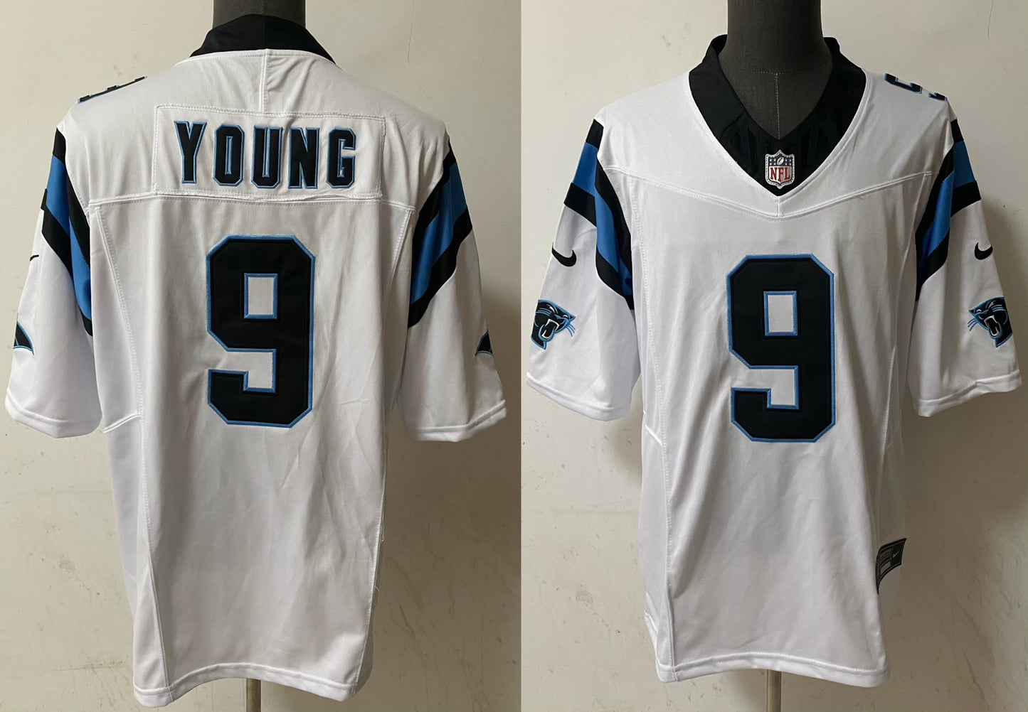 Men's Carolina Panthers Bryce Young #9 White Player Game Jersey