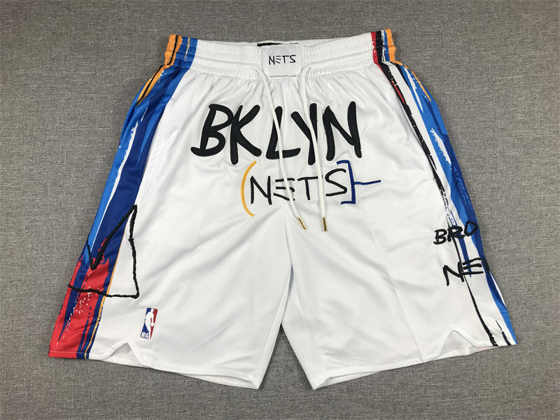 Men's Brooklyn Nets White 2022/23 Basketball Shorts1 City Edition