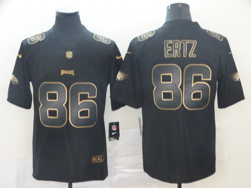Men's Philadelphia Eagles Zach Ertz #86 Black Team Game Jersey1