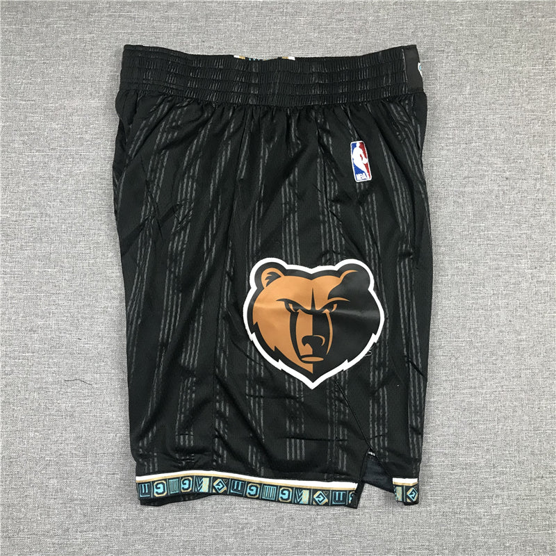 Men's Memphis Grizzlies Black City Edition Basketball Shorts1