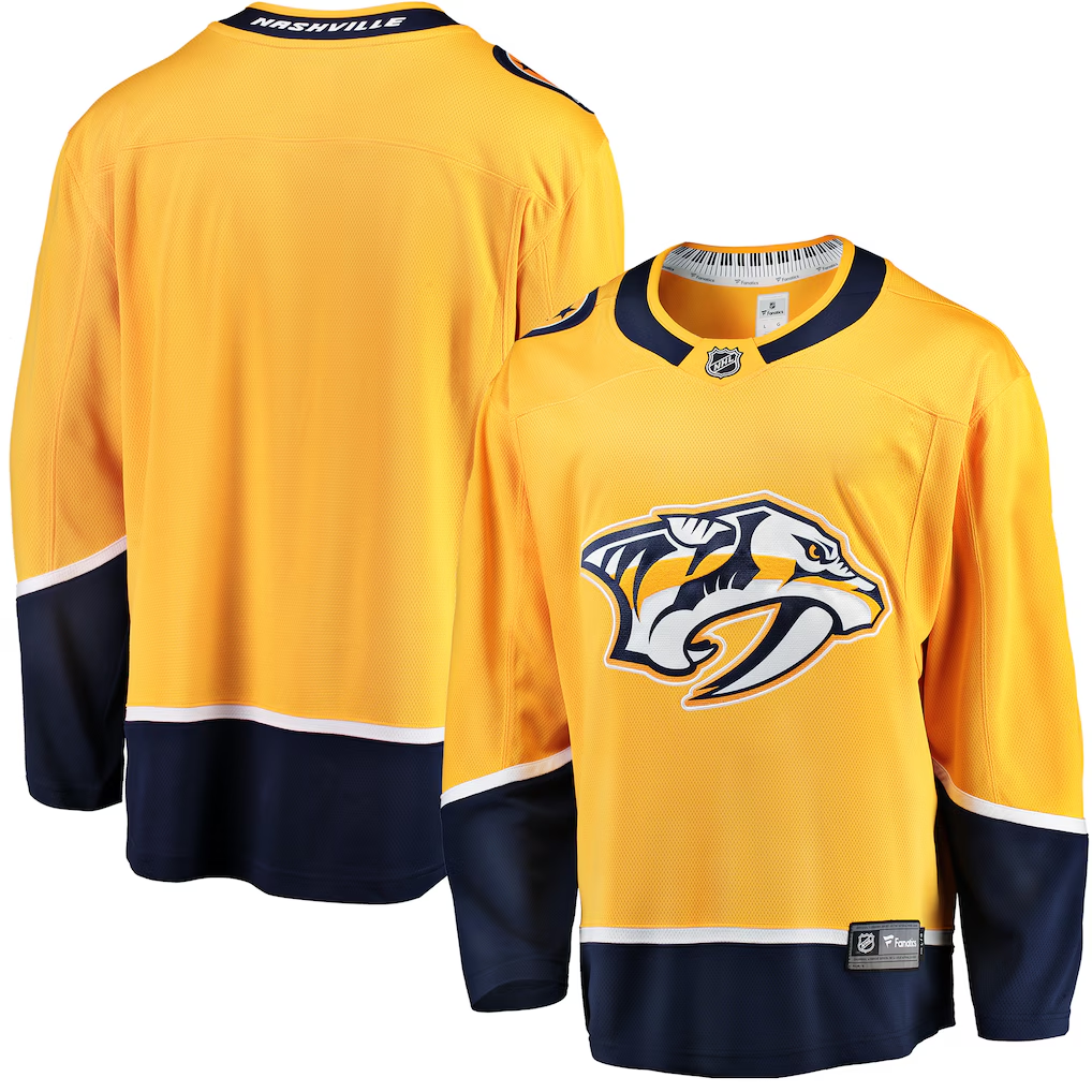 Nashville Predators Gold Breakaway Home Blank Jersey - JerseysFreak