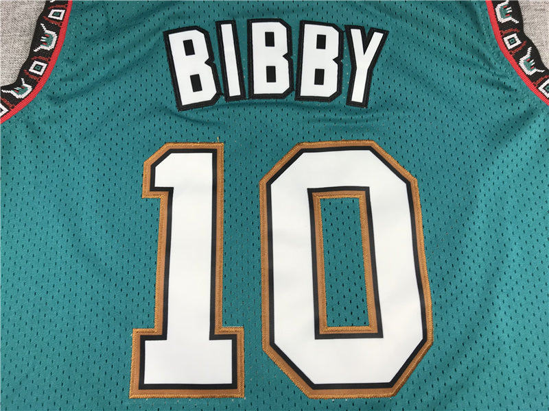Men's Memphis Grizzlies Mike Bibby #10 Green Classics Swingman Jersey1