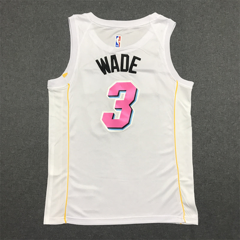 Men's Miami Heat Dwyane Wade #3 White Swingman Jersey1 - City Edition