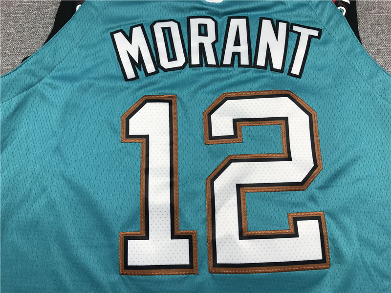 Men's Memphis Grizzlies Ja Morant #12 Green Classic Jersey1