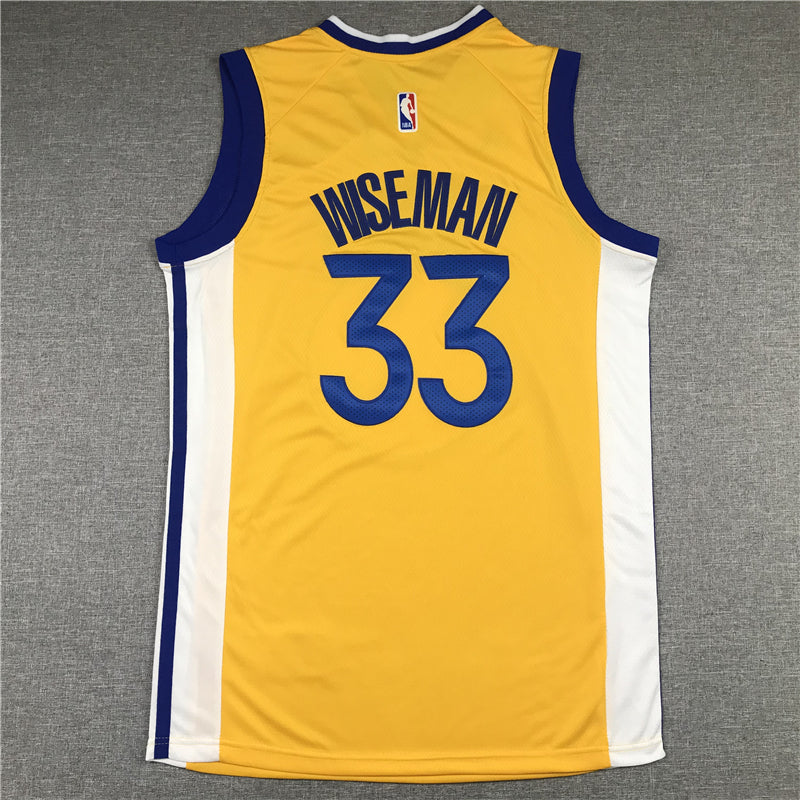 Men's Golden State Warriors James Wiseman Gold Fast Break Team Replica Jersey1