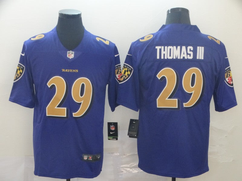 Men's Baltimore Ravens Earl Thomas III #29 Purple Game Player Jersey1