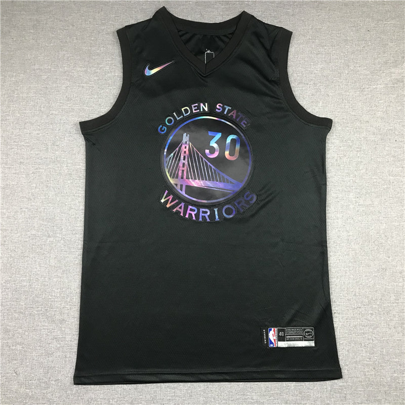 Men's Golden State Warriors Stephen Curry #30 NBA Black Fast Break Replica Jersey1