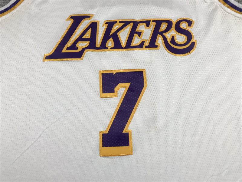 Men's Los Angeles Lakers Carmelo Anthony #7 White Fast Break Replica Jersey1