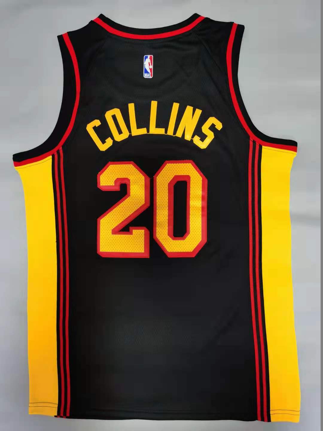 Men's Atlanta Hawks John Collins #20 Black 2020/21 Swingman Jersey1