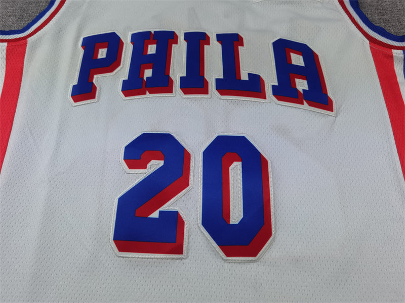 Men's Philadelphia 76ers Jared McCain #20 White Swingman Jersey1 - Association Edition
