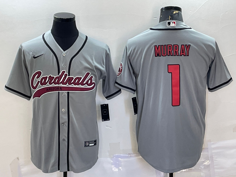 Men's Arizona Cardinals Kyler Murray #1 Gray Game Jersey1 Joint Edition