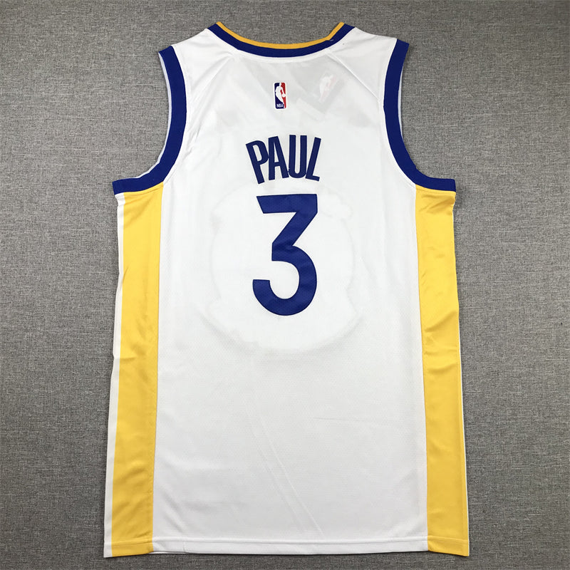Men's Golden State Warriors Chris Paul #3 White Fast Break Player Jersey1 - Association Edition