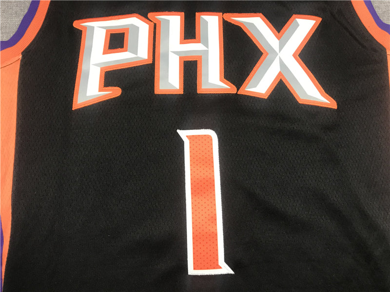 Men's Phoenix Suns Devin Booker #1 NBA Black Replica Jersey1 - City Edition