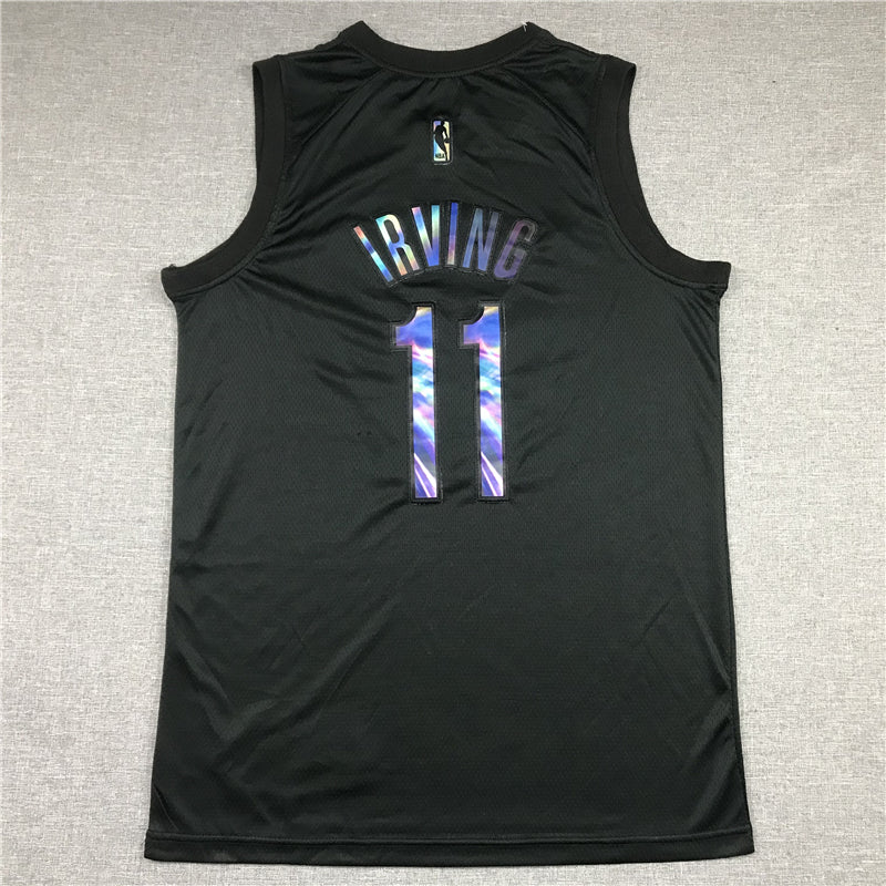 Men's Brooklyn Nets Kyrie Irving #11 Black Swingman Player Jersey1