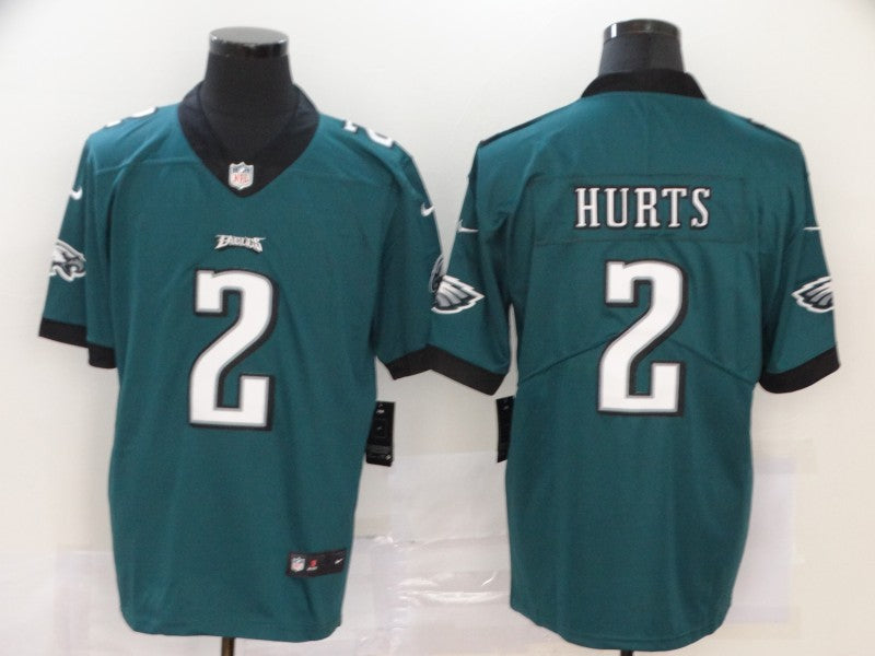 Men's Philadelphia Eagles Jalen Hurts #2 Midnight Green Game Jersey1