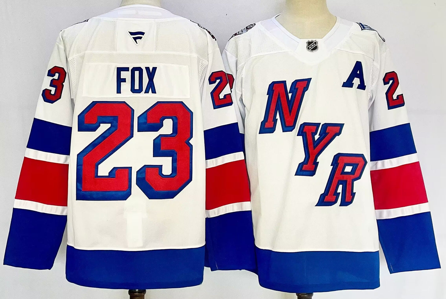 Men's New York Rangers Adam Fox #23 White Breakaway Player Jersey