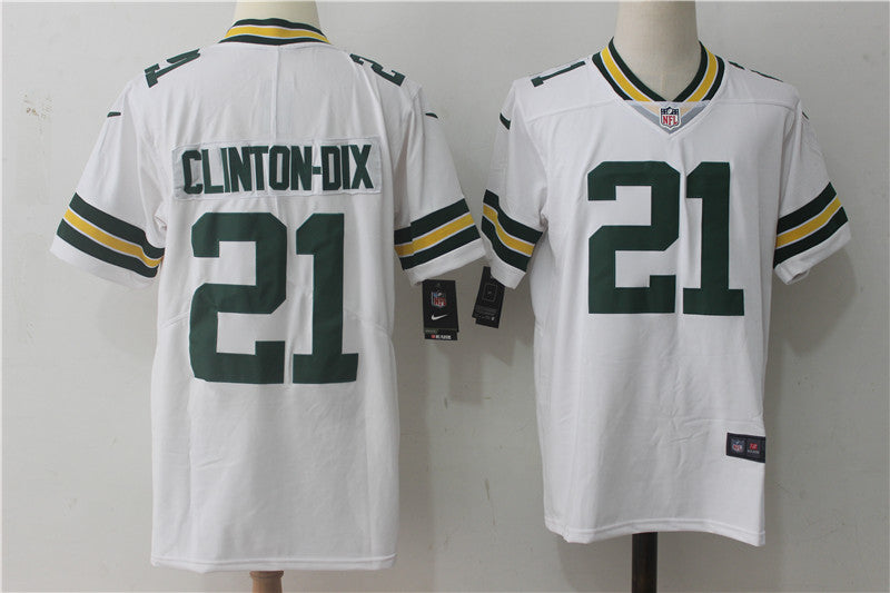 Men's Green Bay Packers Ha Ha Clinton-Dix #21 White Game Jersey1