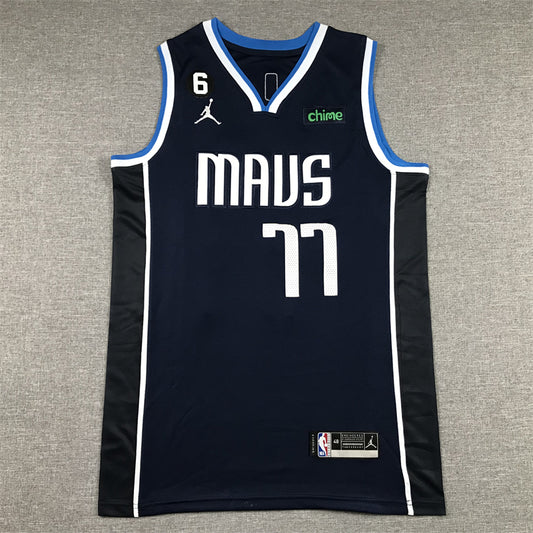Men's Dallas Mavericks Luka Doncic #77 Navy 2022/23 Statement Edition Swingman Jersey1