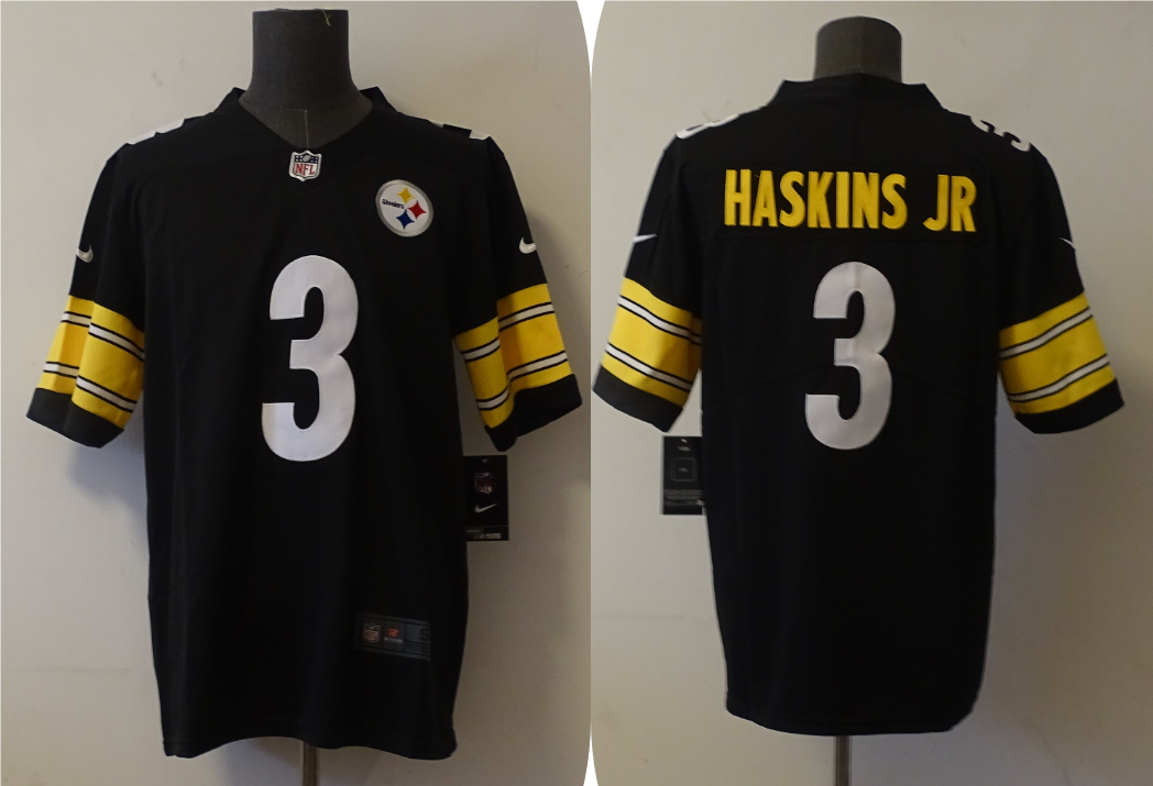 Men's Pittsburgh Steelers Dwayne Haskins Jr. #3 Black Game Jersey1