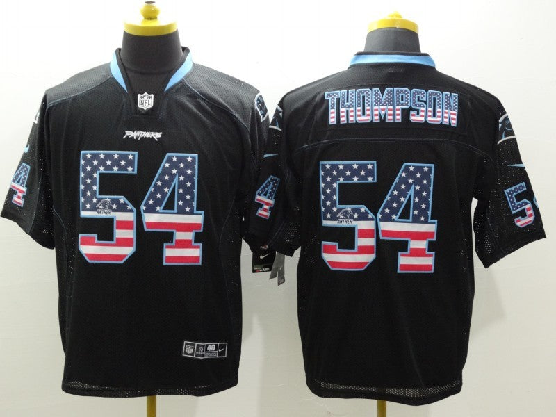 Men's Carolina Panthers Shaq Thompson #54 Black Game Jersey1