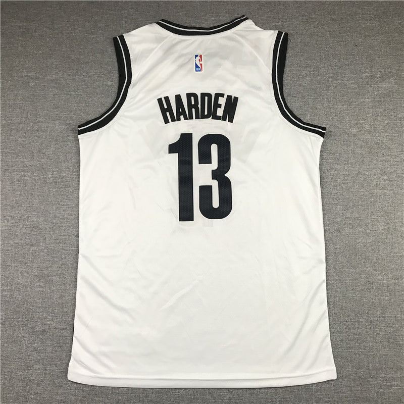 Men's Brooklyn Nets James Harden White 2020/21 Fast Break Replica Jersey1