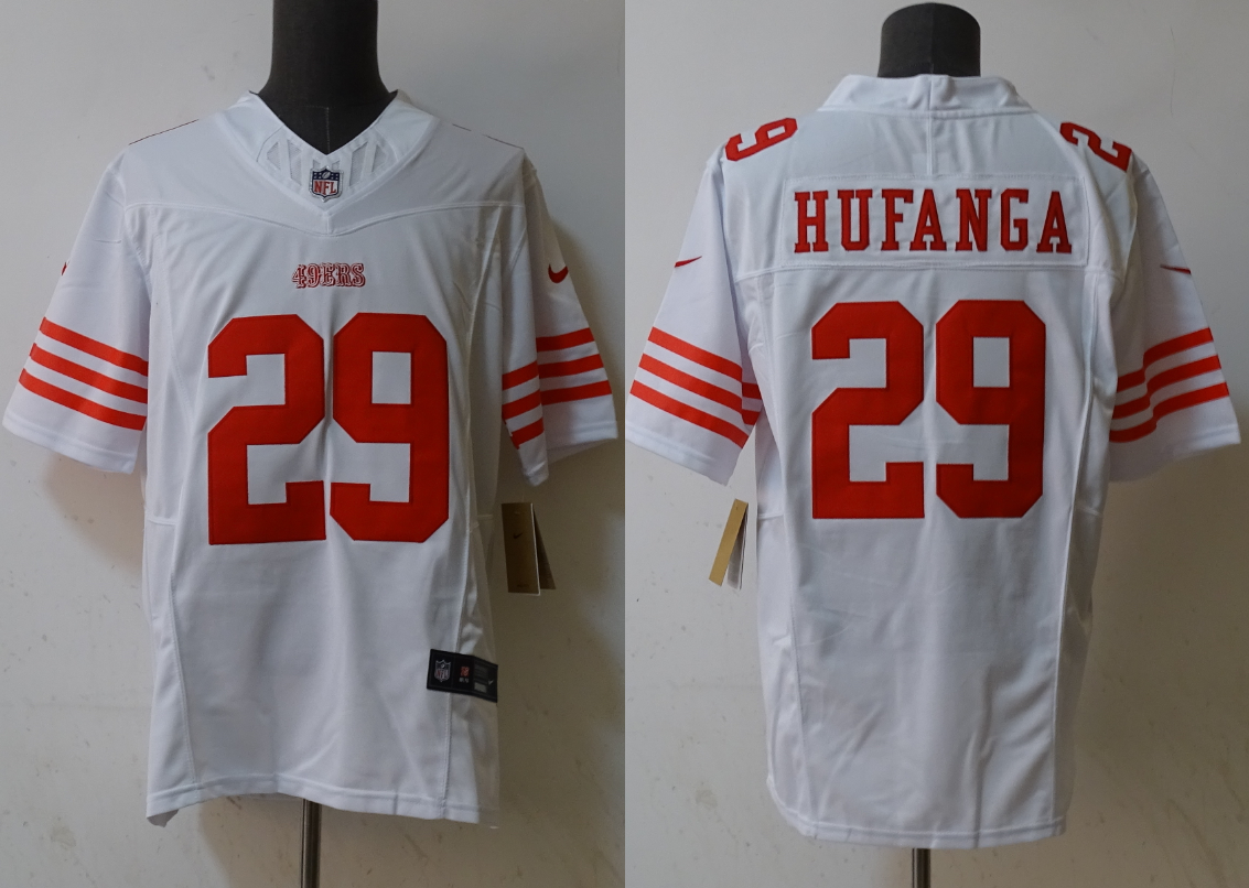 Men's San Francisco 49ers Talanoa Hufanga #29 White Game Jersey