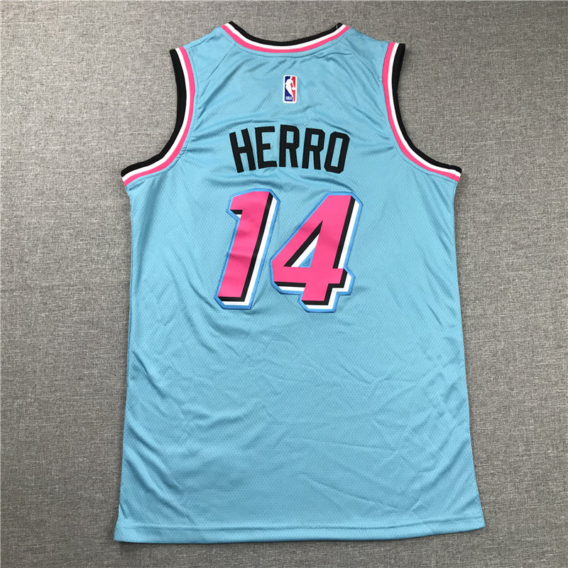 Men's Miami Heat Tyler Herro #14 Blue 2020/21 Swingman Jersey1