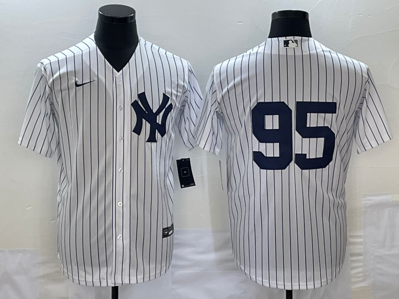 Men's New York Yankees Oswaldo Cabrera #95 White Replica Player Name Jersey1