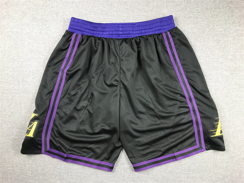 Men's Los Angeles Lakers Black 2023/24 Swingman City Edition Shorts1