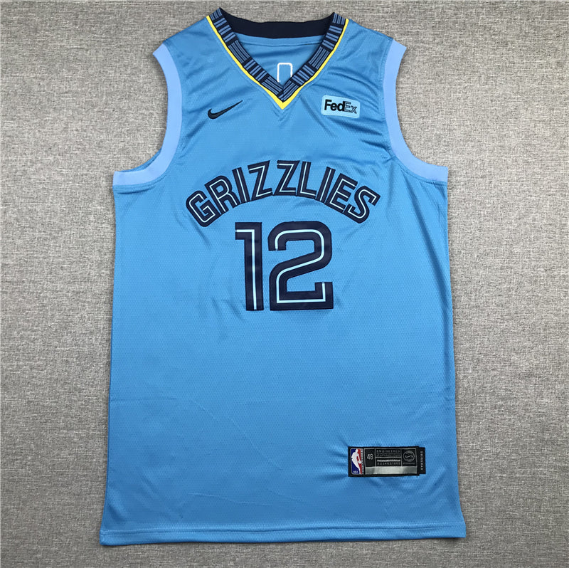Men's Memphis Grizzlies Ja Morant #12 Blue Replica Fast Break Jersey1