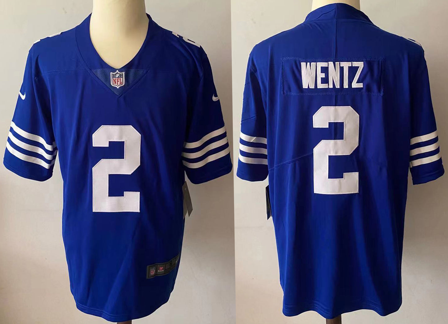 Men's Indianapolis Colts Carson Wentz #2 Blue Game Player Jersey1