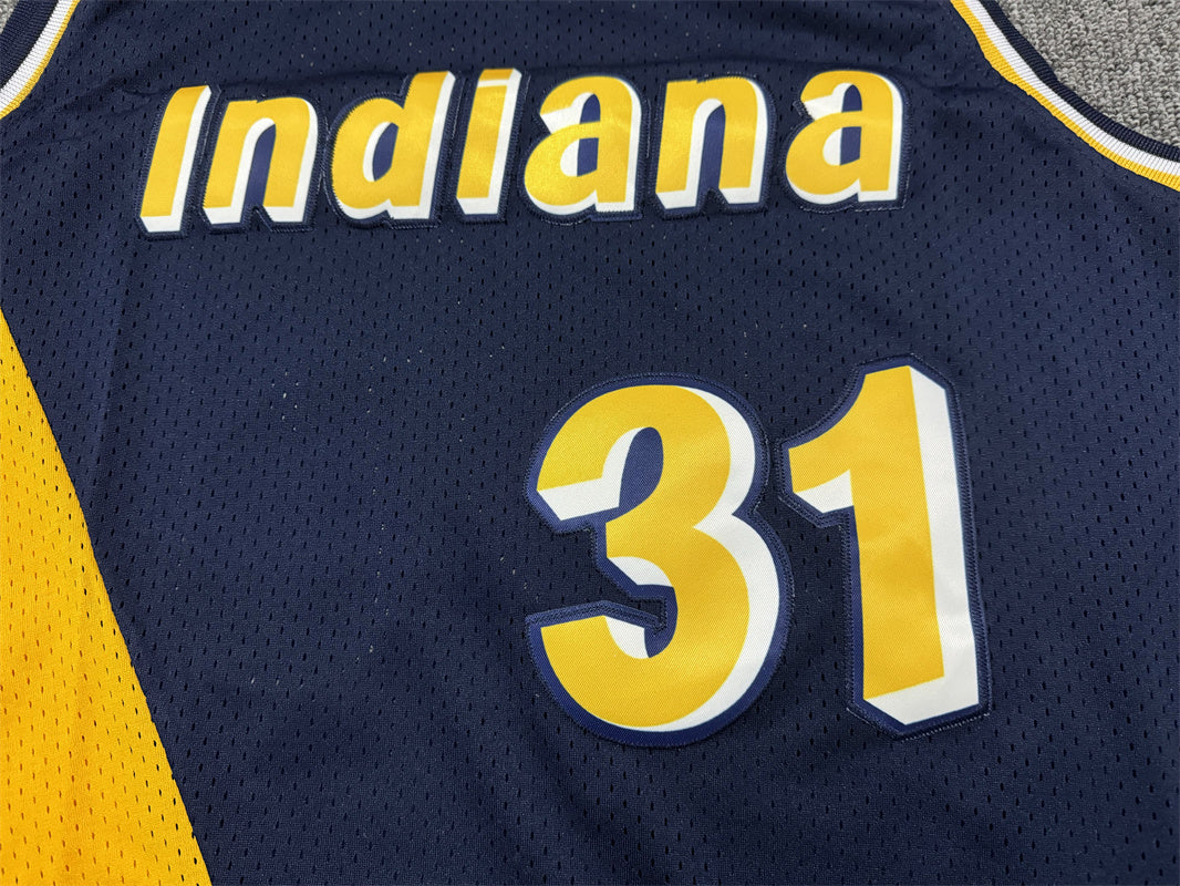 Men's Indiana Pacers Reggie Miller #31 Navy Replica Jersey1