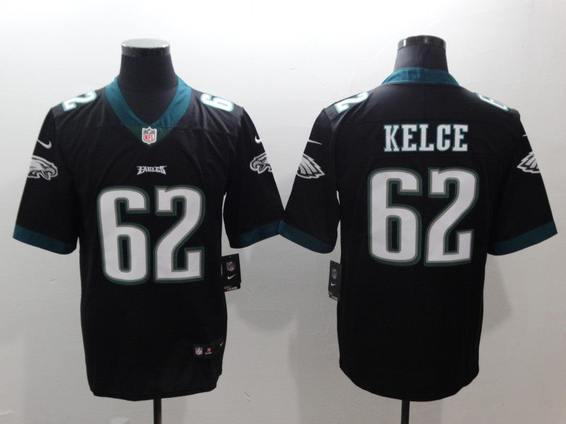 Men's Philadelphia Eagles Jason Kelce #62 Black Game Jersey1